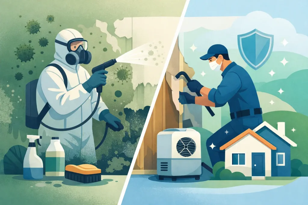 Mold Removal vs Mold Remediation Explained