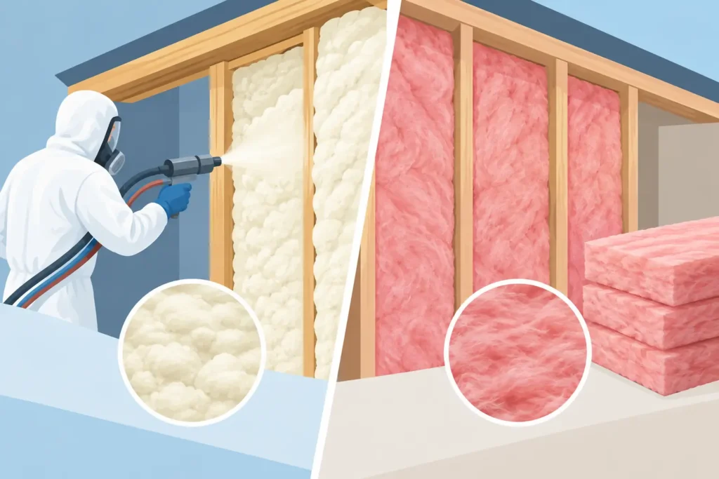 Spray Foam Versus Fiberglass Insulation Compared